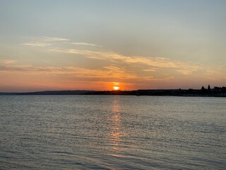 sunset over the sea