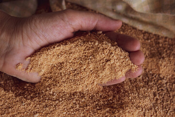 Woman holding Tarhana