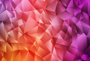 Light Pink, Yellow vector triangle mosaic texture.