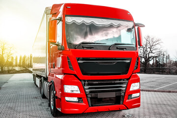  truck on the roads of Europe . Logistics and transportation
