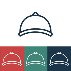 Linear vector icon with cap