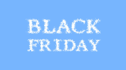 Black Friday cloud text effect sky isolated background. animated text effect with high visual impact. letter and text effect. 