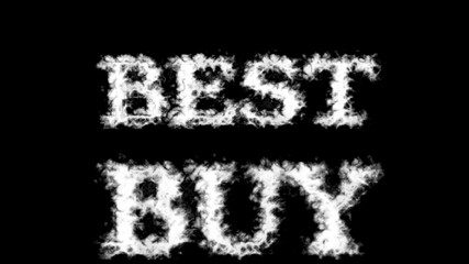 Best buy cloud text effect black isolated background. animated text effect with high visual impact. letter and text effect. 