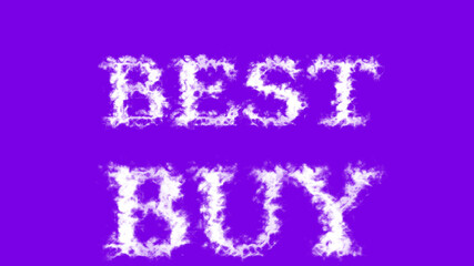 Best buy cloud text effect violet isolated background. animated text effect with high visual impact. letter and text effect. 