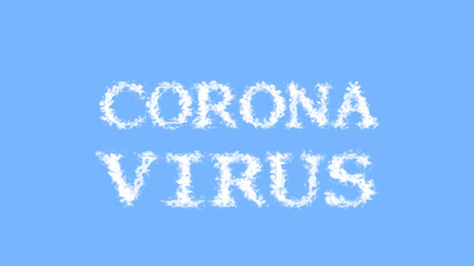 Naklejka na ściany i meble Corona Virus cloud text effect sky isolated background. animated text effect with high visual impact. letter and text effect. 