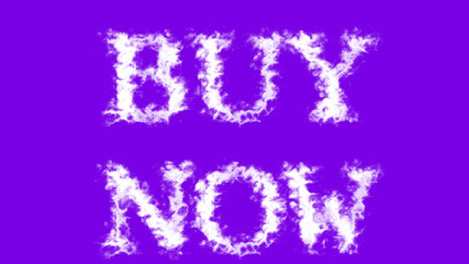 Buy Now cloud text effect violet isolated background. animated text effect with high visual impact. letter and text effect. 