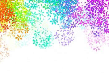 Light Multicolor vector elegant pattern with leaves.