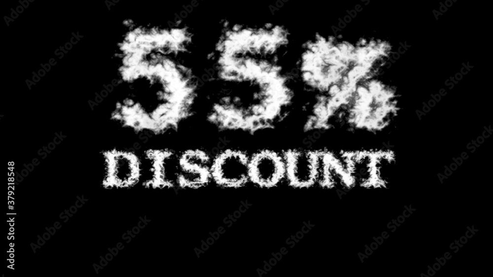 Fototapete 55% discount cloud text effect black isolated background. animated text effect with high visual impact. letter and text effect. 