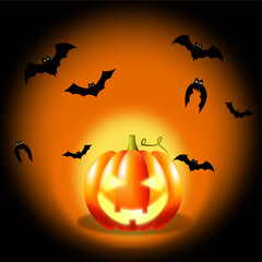 halloween background with pumpkin