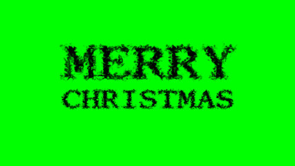 Fototapeta na wymiar Merry Christmas smoke text effect green isolated background. animated text effect with high visual impact. letter and text effect. 