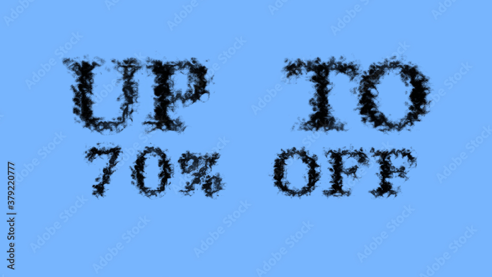 Fototapete Up To 70% Off smoke text effect sky isolated background. animated text effect with high visual impact. letter and text effect. 