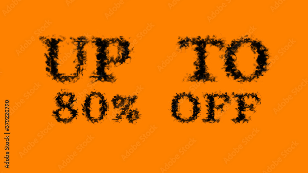 Fototapete Up To 80% Off smoke text effect orange isolated background. animated text effect with high visual impact. letter and text effect. 