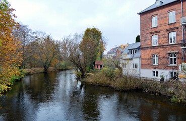 Fototapeta na wymiar Denmark - Odense River