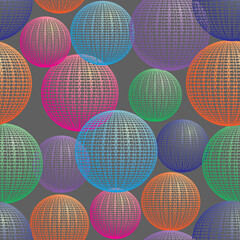 Decorative colored openwork spheres