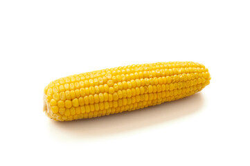 Ear of corn isolated on white background.