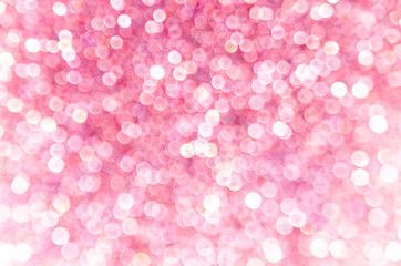 Pink abstract bokeh background, creative design. holiday decoration.