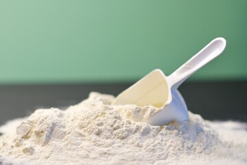 Scoop of whey protein, sports nutrition, supplement
