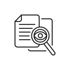 Attention to detail black line icon. Soft skills. Pictogram for web, mobile app, promo. UI UX design element.