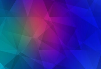 Light Blue, Red vector polygon abstract background.