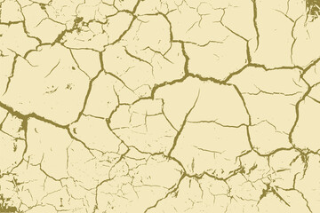 Cracked ground background. Vector illustration