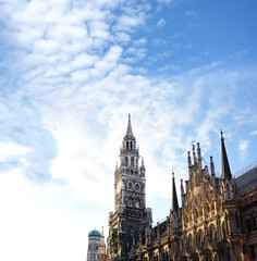 Fototapeta na wymiar Rathaus , Munichs Town Hall - in Marienplatz