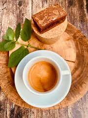 cup of coffee and cake