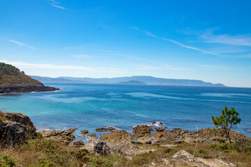 Fototapeta premium coastal landscape in cabo home, pontevedra, galicia, spain