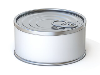 Metal tin with blank label 3D