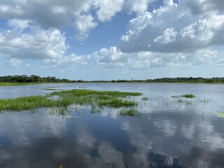 clouds over the lake