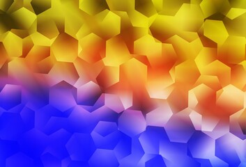 Light Blue, Yellow vector polygon abstract background.