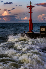 Morze bałtyckie wzburzone 