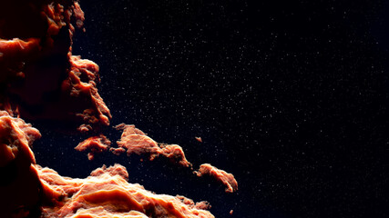 Universe filled with stars, deep space nebula and galaxy
