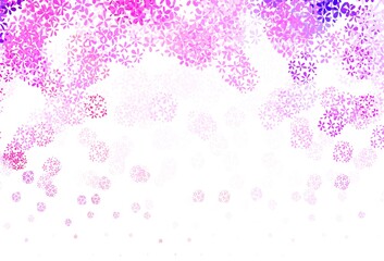 Light Pink, Red vector natural background with leaves.