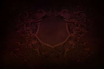 Hand-drawn background or frame in a vintage style. Illustration with a frame and place for text on the old paper backdrop