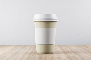 Disposable recycle white paper cup