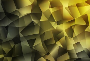 Dark Green, Yellow vector polygon abstract layout.
