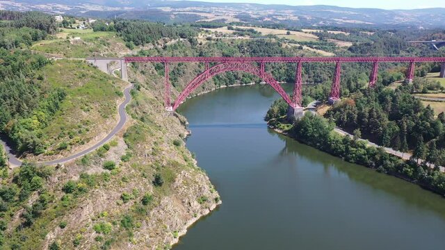 View of Viaduc de Garabit, Cantal department, Massif Central region, France