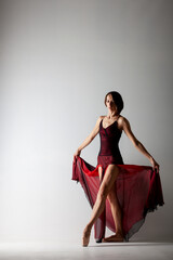 ballerina with a waving red dress © Nikola Spasenoski
