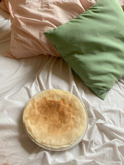 person with pancakes