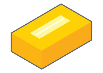 黄色のボックスティッシュ