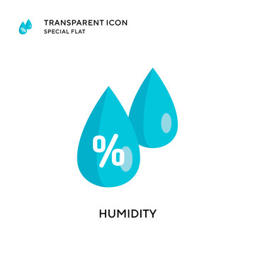 Humidity Vector Icon. Flat Style Illustration. EPS 10 Vector.