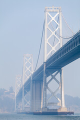 Bay Bridge obscured by haze from California fires