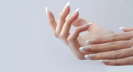 Zelfklevend Fotobehang Beautiful Female Hands. Beautiful hand with perfect nails © elena 