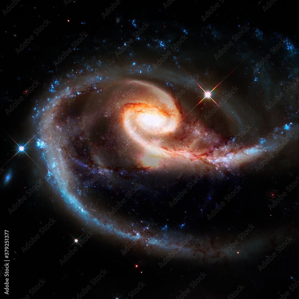Canvas Prints spiral nebula and light ray in deep space. elements of this image furnished by nasa
