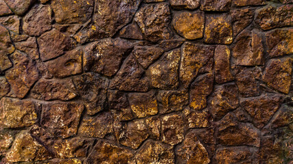 background of brown stones of different shapes