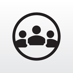 Group of people icon. Corporate team business community member icon illustration. Team icon