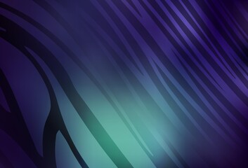Dark Blue, Green vector texture with curved lines.