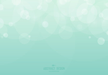 Abstract gradient green bokeh pattern design artwork background. illustration vector eps10