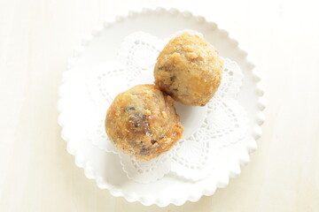 Homemade deep fried rice ball for fusion food
