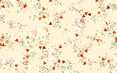 Fototapeta premium Light Red, Yellow vector backdrop with memphis shapes.